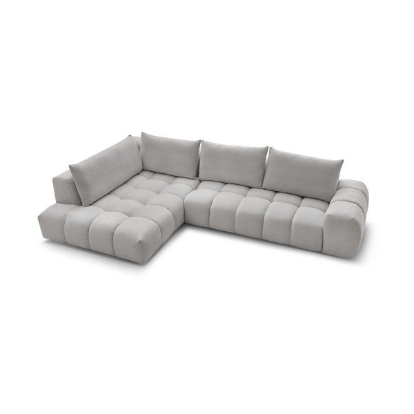Kampinė sofa šviesiai pilkos spalvos (su kairiuoju kampu) Everest – Bobochic Paris-image-3