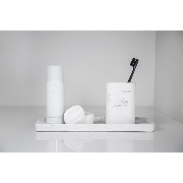 Baltos ir pilkos spalvos padėkliukas vonios kambariui Weko Desio-image-1