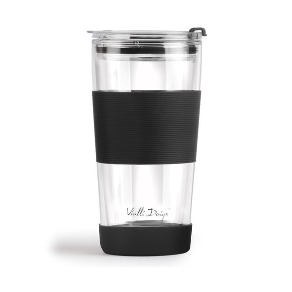 Termo puodelis juodos spalvos 600 ml Fuori – Vialli Design