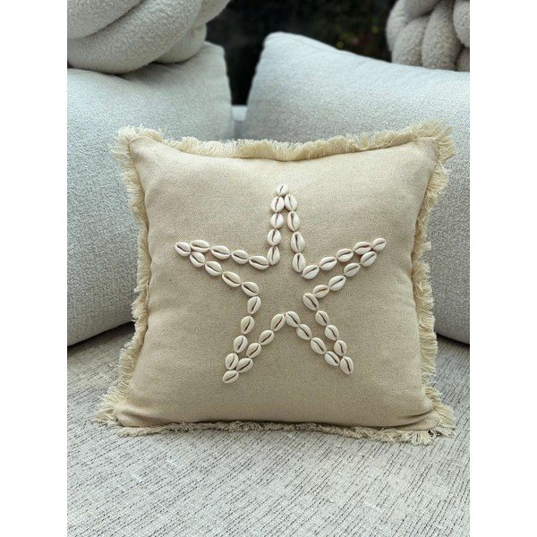 Iš medvilnės dekoratyvinis pagalvės užvalkalas 43x43 cm Seashells – Mioli Decor-image-2
