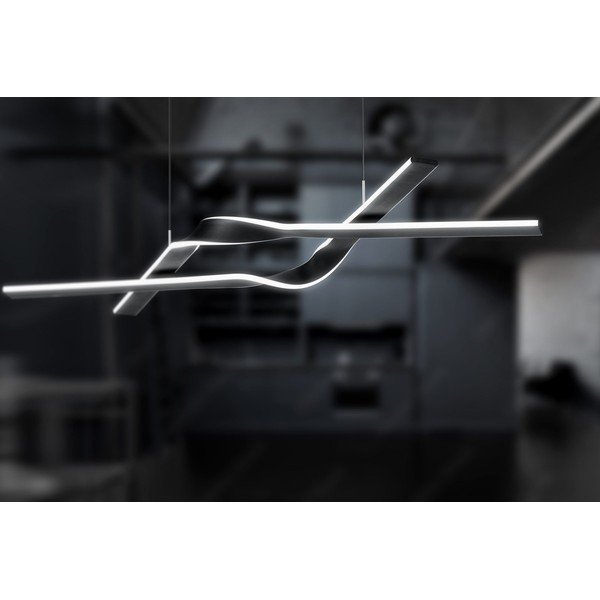 Kabantis šviestuvas juodos spalvos LED su metaliniu gaubtu Cicenza – CINQUE-image-2