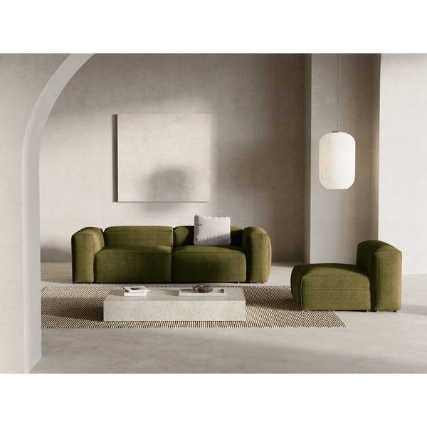 Žalios spalvos iš kordinio velveto sofa 264 cm Bergamo – Cosmopolitan Design-image-1