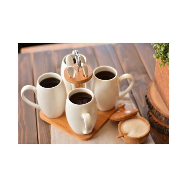 Kavos rinkinys iš porceliano ir bambuko Bambum Suedo-image-1