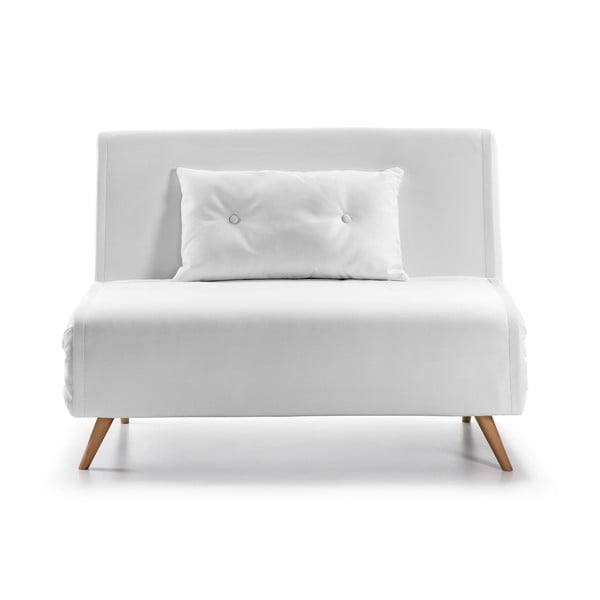 Balta dirbtinės odos sofa-lova Kave Home Tupana