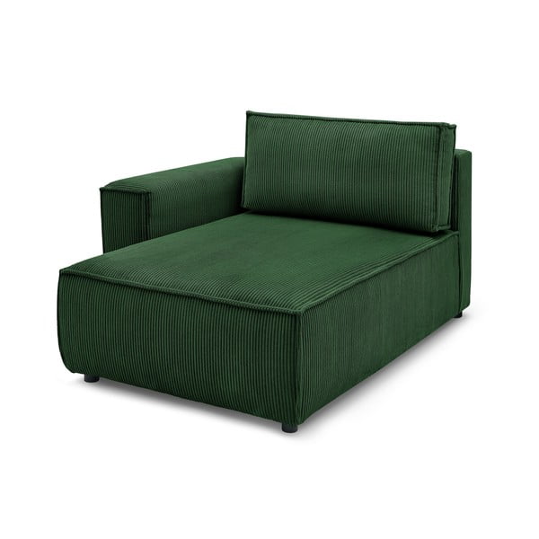 Modulinė sofa žalios spalvos iš kordinio velveto (su kairiuoju kampu) Nihad modular – Bobochic Paris