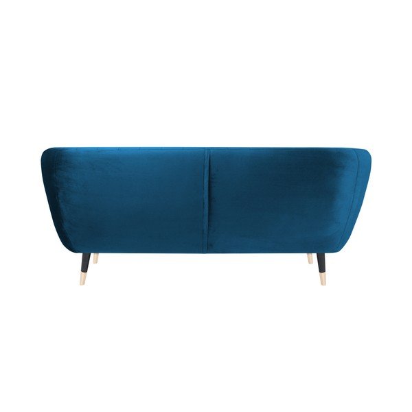 Mėlyna sofa su juodomis kojomis Mazzini Sofas Benito, 158 cm-image-4