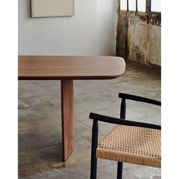 Valgomojo stalas rudos spalvos iš riešutmedžio 100x240 cm Litto – Kave Home-image-2