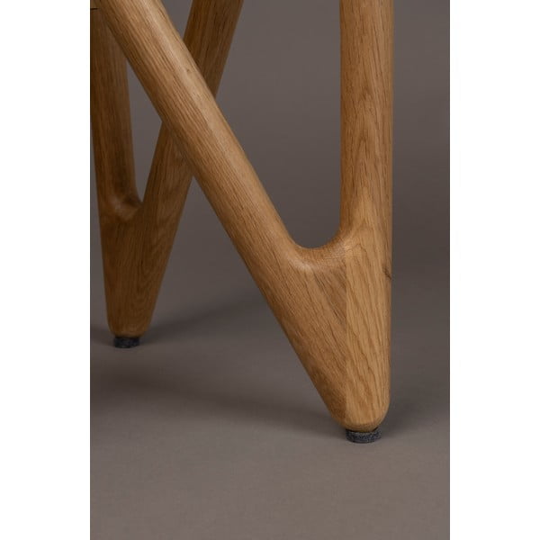 Apvalios formos šoninis stalas su stikliniu stalviršiu ø 40 cm Naia – Dutchbone-image-1