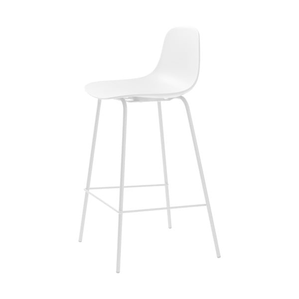 Baltos spalvos iš plastiko baro taburetė (sėdynės aukštis 67,5 cm) Whitby – Unique Furniture-image-1