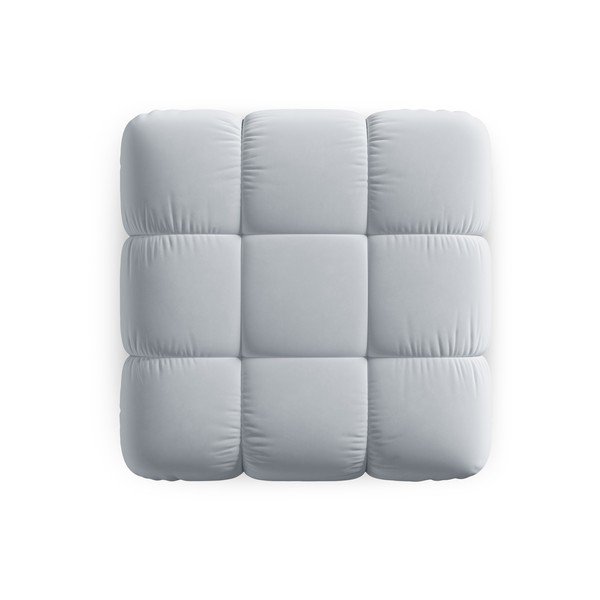 Modulinė taburetė šviesiai mėlynos spalvos iš velveto Bellis – Micadoni Home-image-4