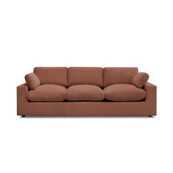 Oranžinės spalvos sofa iš kordinio velveto 250 cm Belair – Bobochic Paris