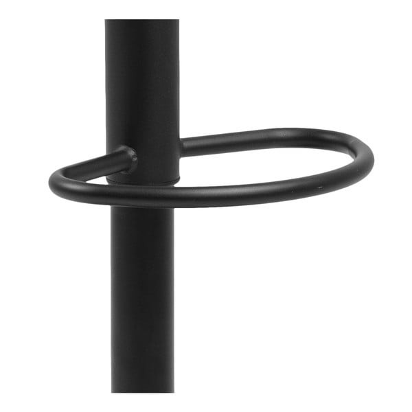 Juodos spalvos iš metalo baro taburetė reguliuojamo aukščio (sėdynės aukštis 59 cm) Finch – Actona-image-4