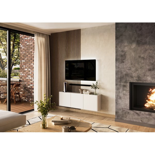 TV spintelė baltos spalvos 138x45 cm Piana – Germania-image-1