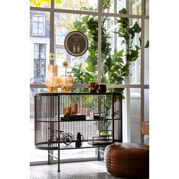 Juoda metalinė komoda 100x80 cm Yinthe - Light & Living-image-1