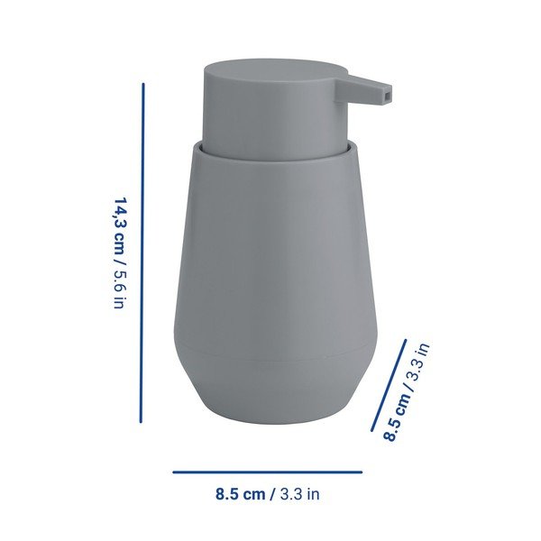 Pilkos spalvos iš plastiko muilo dozatorius 360 ml Vara – Allstar-image-1