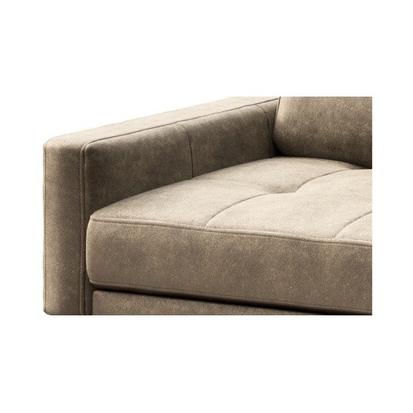 Smėlio spalvos dirbtinės odos krėslas MESONICA Musso Tufted-image-4