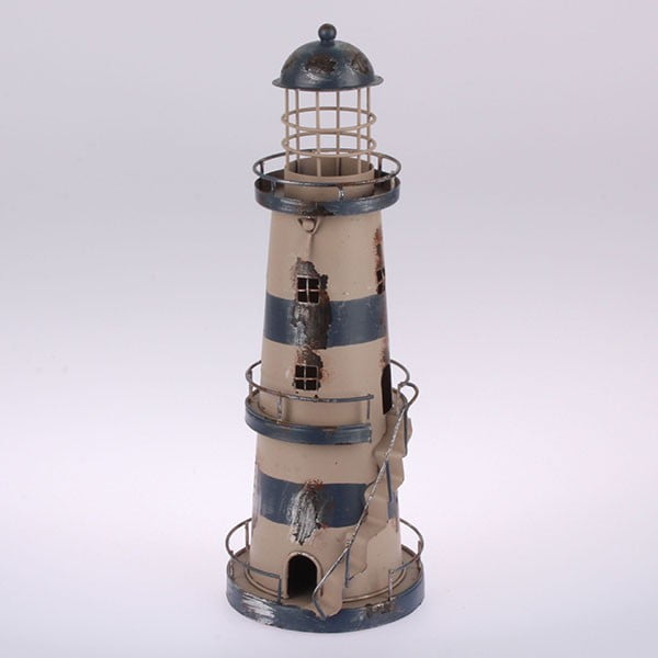Metalinė pakabinama žvakidė "Blue Lighthouse", 32 cm