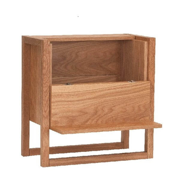 Natūralios spalvos vyno spintelė iš ąžuolo medienos 59x60 cm NewEst - Woodman-image-3