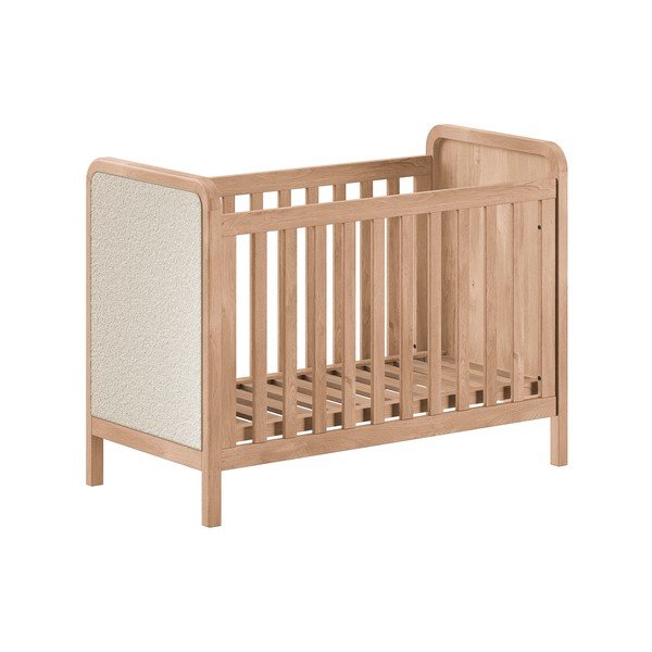 Natūralios spalvos vaikiška lovelė reguliuojamas aukštis 60x120 cm Woods – Vipack