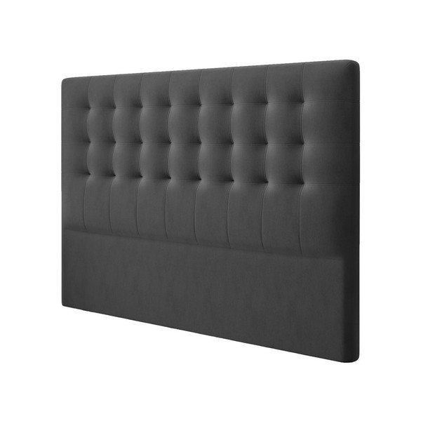 Tamsiai pilkas galvūgalis su aksominiu užvalkalu Windsor & Co Sofas Athena, 180 x 120 cm-image-2