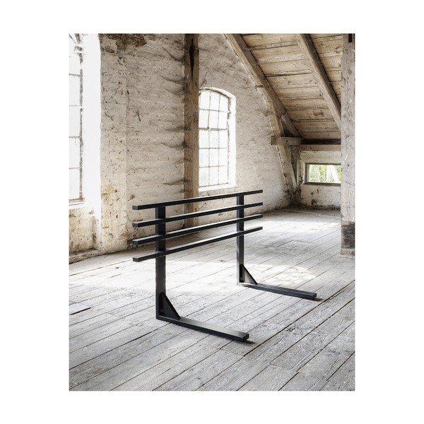 Sofa lova "Karup Shin Sano" juodas linas / horizontali mėlyna-image-4