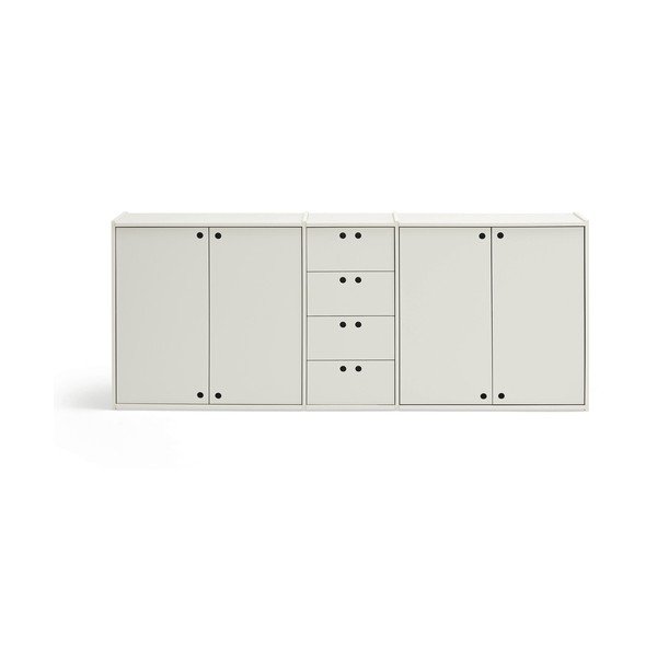 Kreminės spalvos šoninė spintelė 197x80x40 cm Wally – Teulat