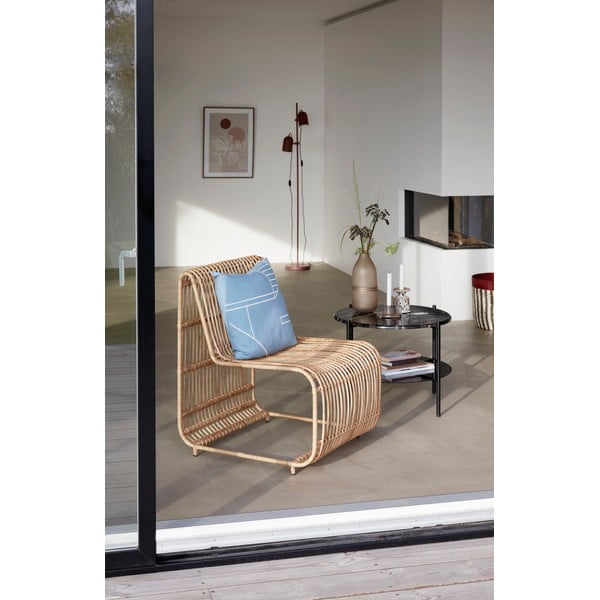 Ruda stiklinė vaza Hübsch Frosted, aukštis 30 cm-image-1