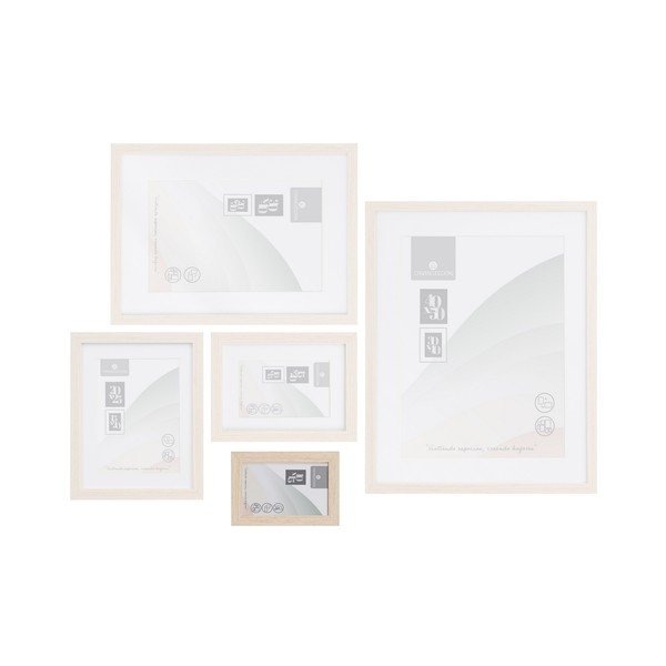 Natūralios spalvos pastatomas/pakabinamas rėmas 12,5x17,5 cm Sencillo – Casa Selección-image-3