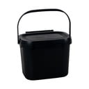 Juodas universalus plastikinis kompostuojamų atliekų indas su dangčiu Addis, 24,5 x 18,5 x 19 cm