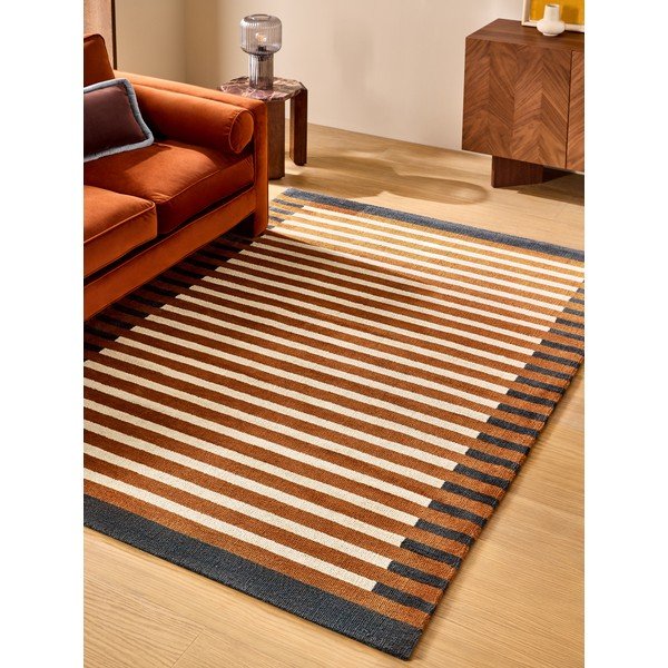 Oranžinės spalvos iš perdirbto pluošto kilimas 120x170 cm Lois – MADE-image-1
