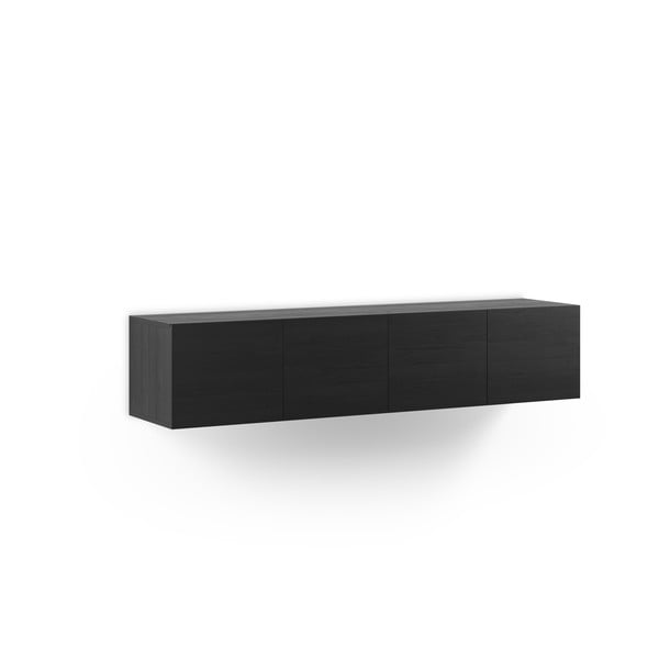 Juodos spalvos TV spintelė 180x38x35 cm Daroca – Marckeric-image-3