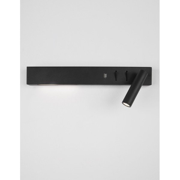 Matinės juodos spalvos iš metalo sieninė lempa LED su sulankstoma konstrukcija/su USB portu Vida – Nova Luce-image-4