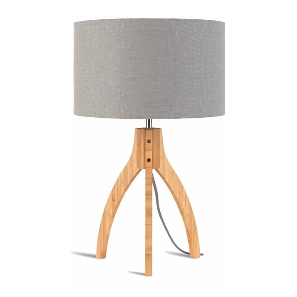 Stalo lempa su šviesiai pilku atspalviu ir bambuko konstrukcija Good&Mojo Annapurna