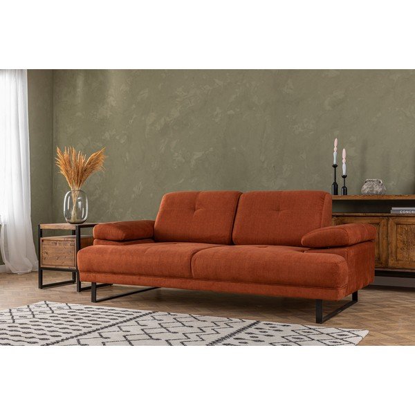 Sofa oranžinės spalvos 199 cm Mustang – Balcab Home-image-1
