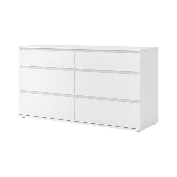 Žema šoninė spintelė baltos spalvos 153x84 cm Nova – Tvilum-image-3