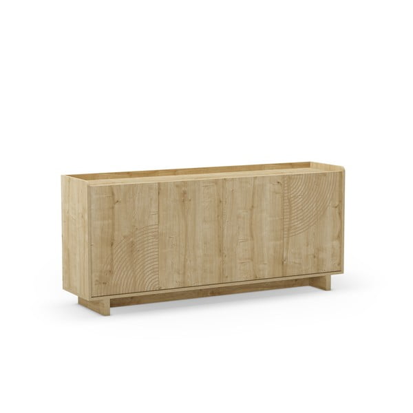 Natūralios spalvos šoninė spintelė iš ąžuolo 180x80x40 cm Daira – Marckeric-image-3
