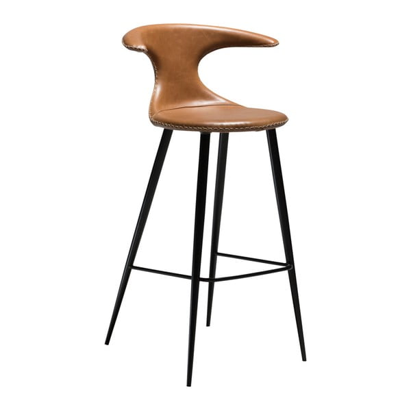 Konjako rudos spalvos baro kėdė su sėdyne iš dirbtinės odos DAN-FORM Denmark Flair