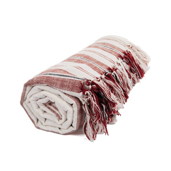 Terakotos spalvos iš medvilnės antklodė ir pledas 150x200 cm Indira – Tiseco Home Studio-image-4