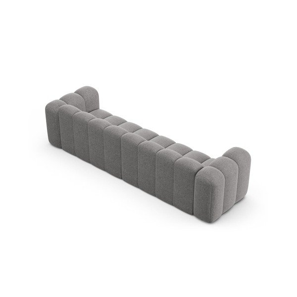 Pilkos spalvos sofa iš šenilinio audinio 290 cm Lupine – Micadoni -image-2