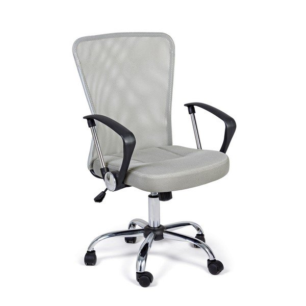 Šviesiai pilkos spalvos iš audinio biuro kėdė Brisbane – Yes Everyday