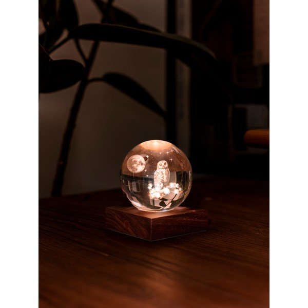 Šviečianti dekoracija nešiojamas USB ø 8 cm Amber – Gingko-image-3