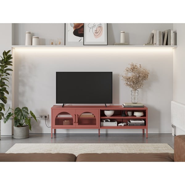 TV spintelė raudonos plytų spalvos 160x50 cm Diora – Marckeric-image-1