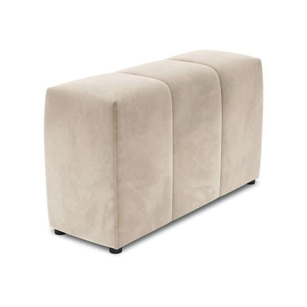 Smėlio spalvos aksominis modulinės sofos porankis Rome Velvet - Cosmopolitan Design