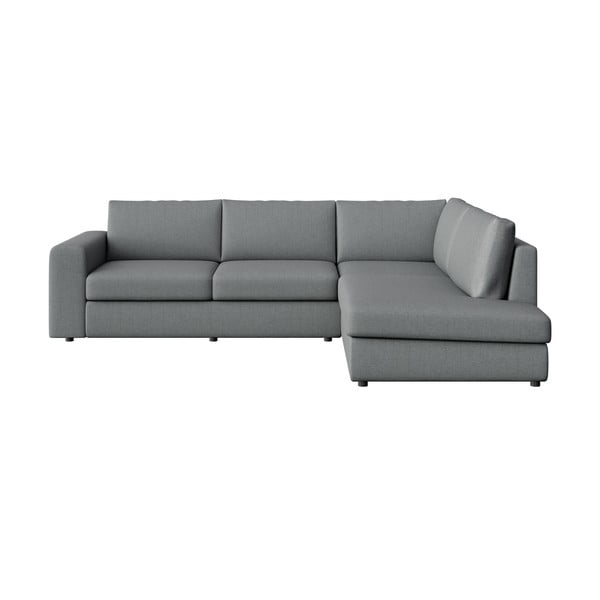 Pilkos spalvos kampinė sofa (su dešiniuoju kampu/„L“ formos) Baga – Rodier