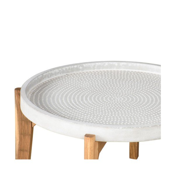 Sodo stalas su pilkos spalvos betono stalviršiu Bonami Selection Bari, ø 70 cm-image-2
