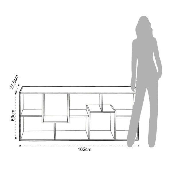 Knygų spinta Tomasucci Random Andrea, 160 x 69 x 27,5 cm-image-2