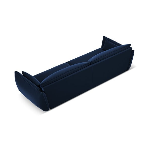 Tamsiai mėlynos spalvos iš velveto sofa 248 cm Vanda – Mazzini Sofas-image-3