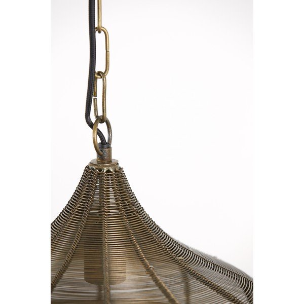 Bronzinės spalvos iš metalo kabantis šviestuvas ø 36 cm Alvaro – Light & Living-image-4