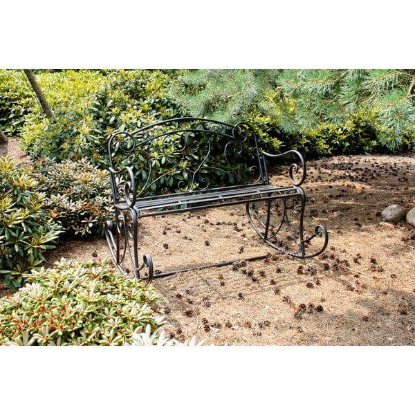 Juodas metalinis sodo suolas Dares - Garden Pleasure-image-3