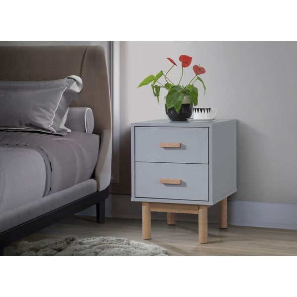 Naktinis staliukas pilkos spalvos Melanie – Støraa-image-1